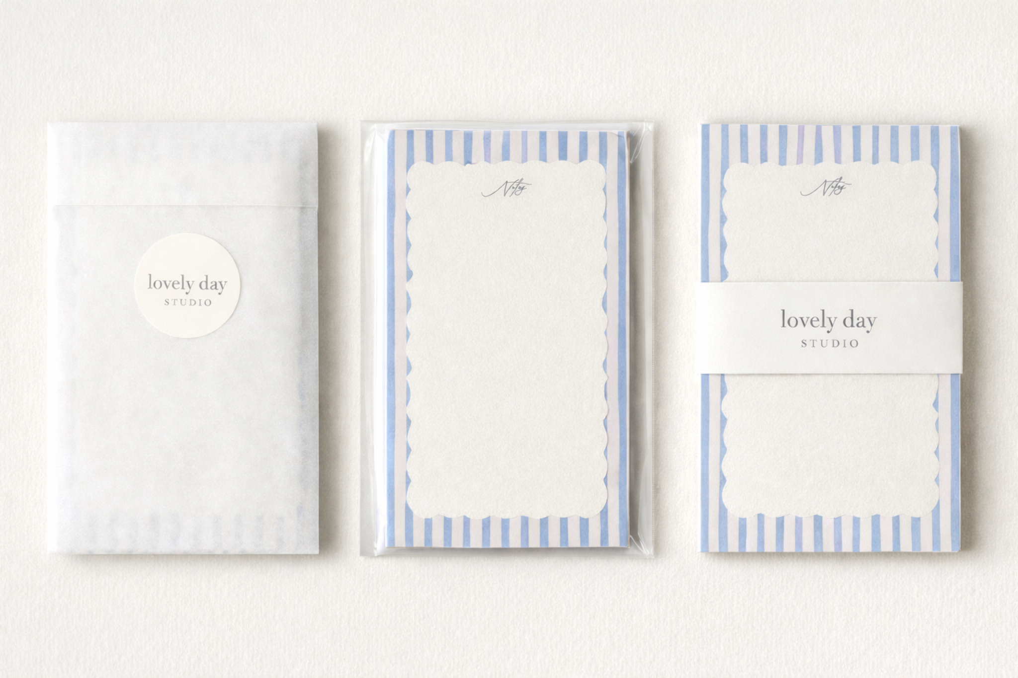 Striped notepad set