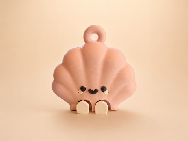 Seashell Clicker Keychain