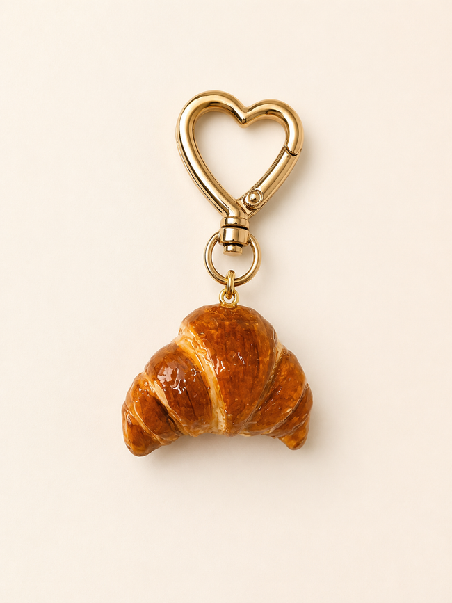 Croissant Charm Keychain