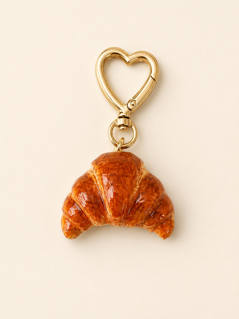 Croissant Charm Keychain