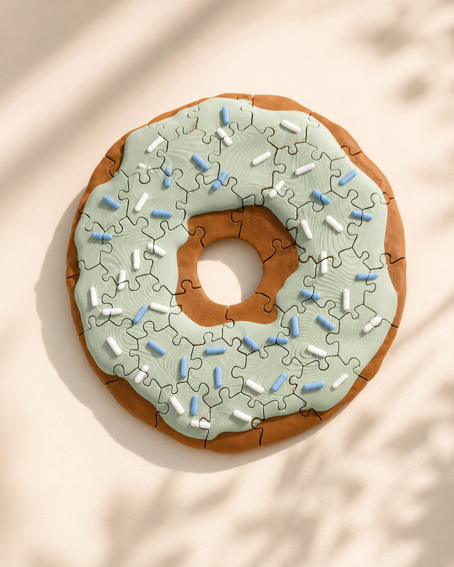 Donut Puzzle - Mint