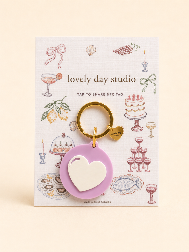 NFC Social Tag - Pink Heart