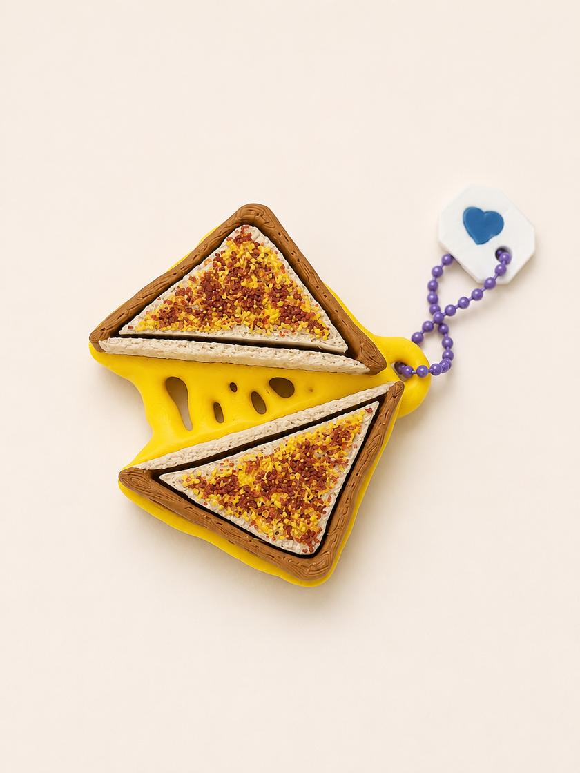 Grilled Cheese Clicker Keychain