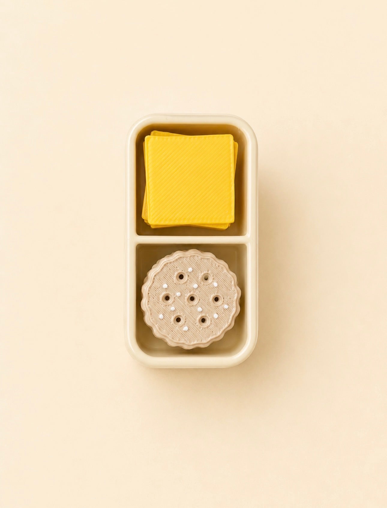 Snack Box Clicker Keychain - Cheese and Crackers