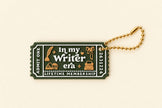 Book Club Ticket - Writer by lovely day studio on a warm cream background