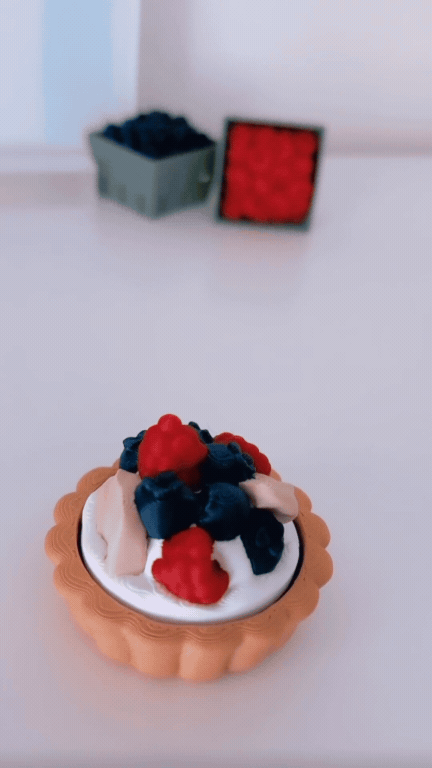 Fruit Tart Clicker Keychain
